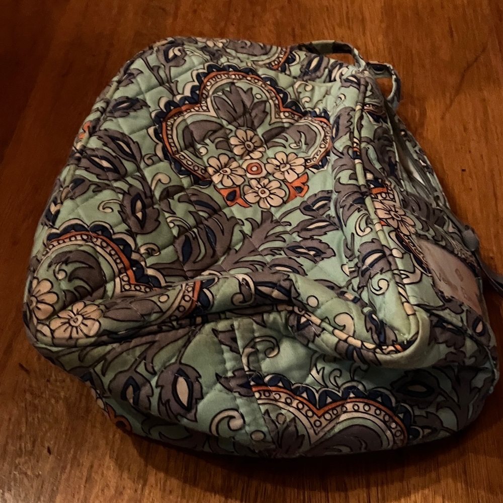 Vera Bradley Green and Blue Floral Backpack style insulated lunch